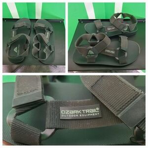 • Ozark Trail Outdoor Hiking Sandals – Size 8 Mens Velcro, Black